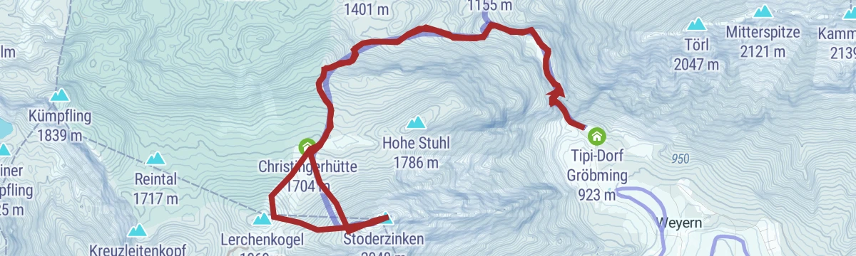 Route map: Skitour Stoderzinken